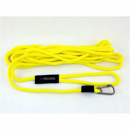 SOFT LINES Floating Dog Swim Snap Leashes 0.37 In. Diameter By 30 Ft. - Yellow SO456502
